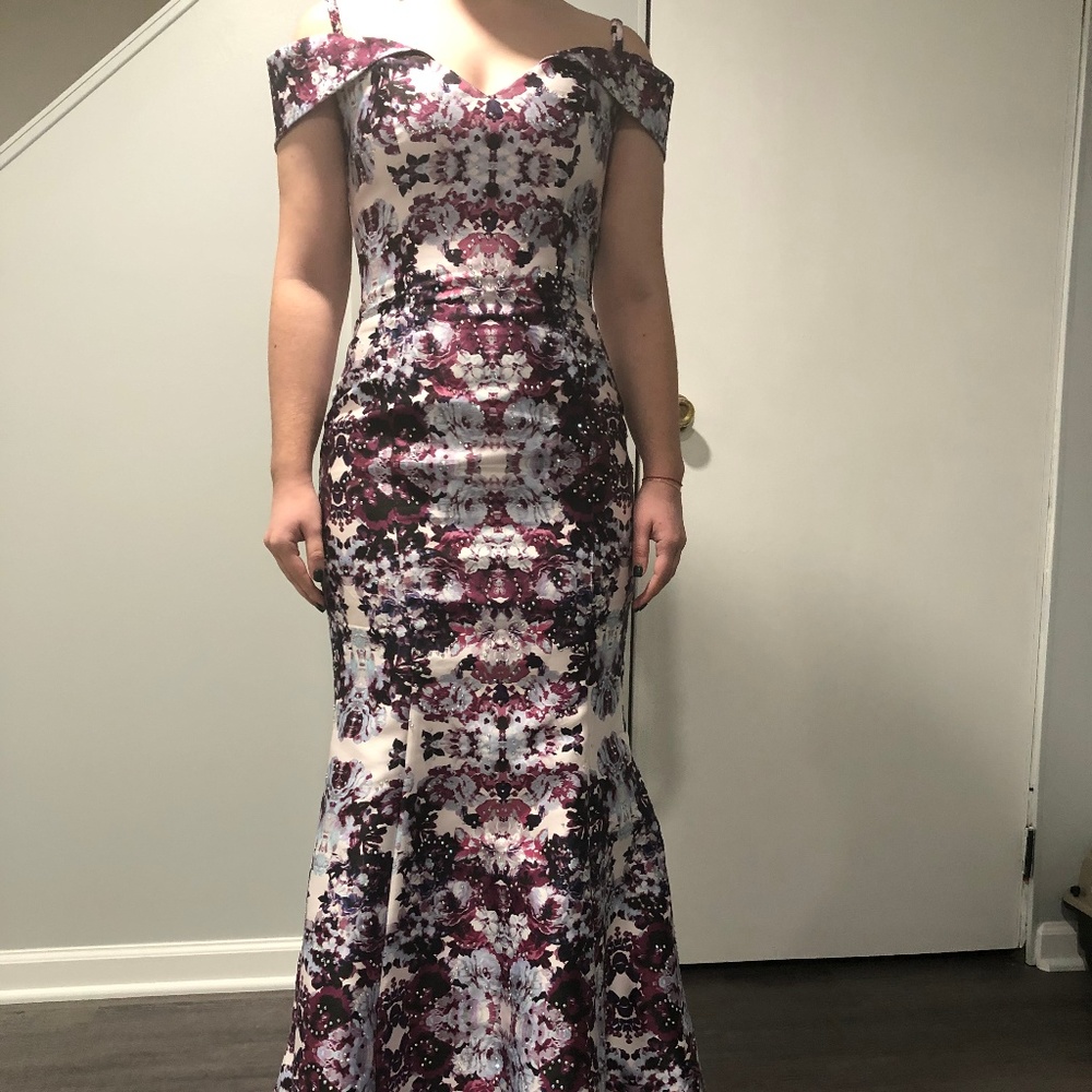Camille la vie prom dress with purple heels